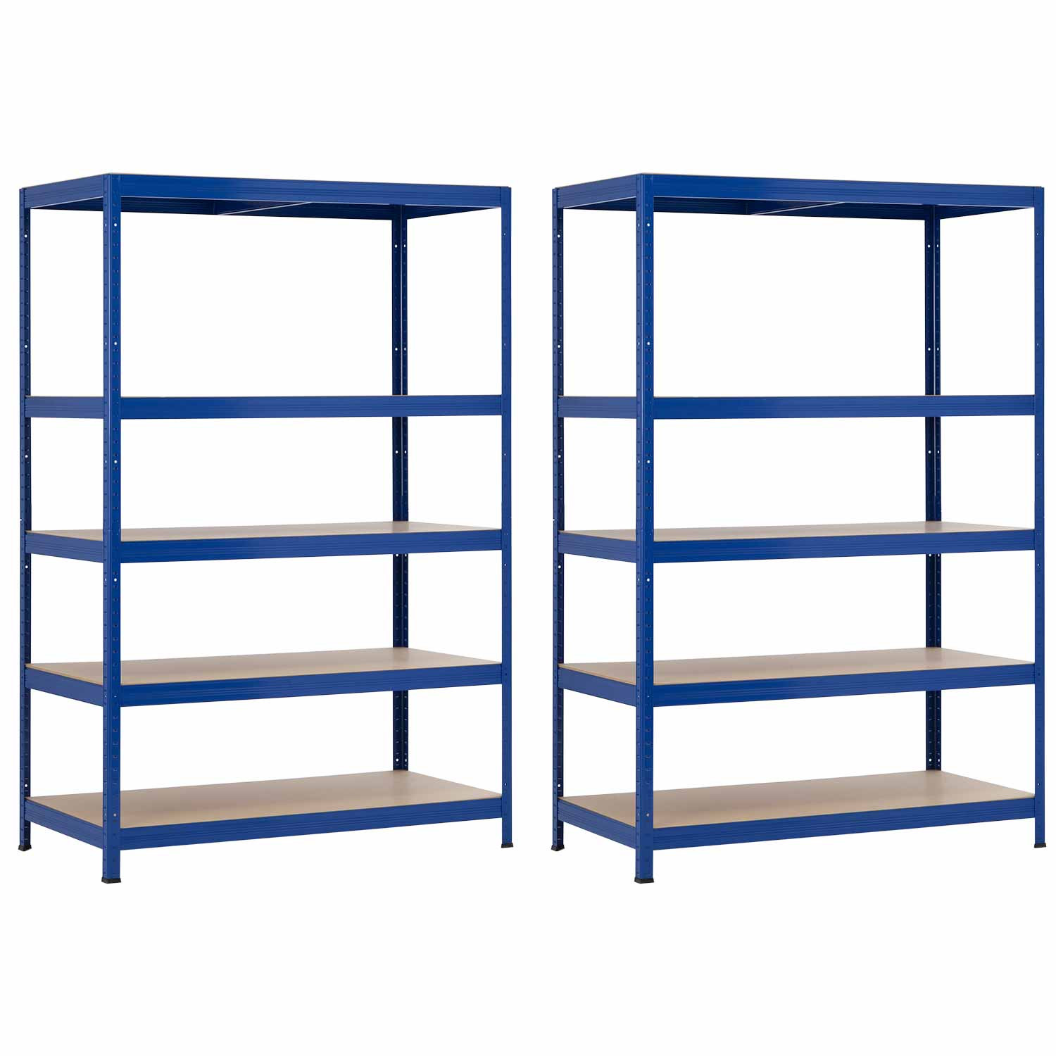 Pack 2 Estanterías Modulares con 5 Baldas Ajustables 180x120x60cm 1250Kg Thinia Home Estanterías 1